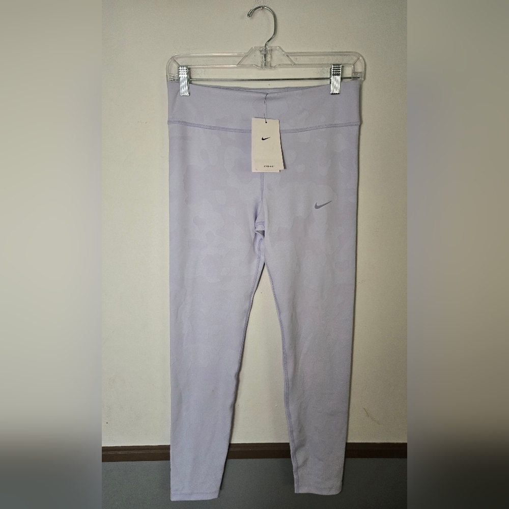 Nike Dri Fit High Rise Full Length Womens Leggings NWT Purple Camo size XL